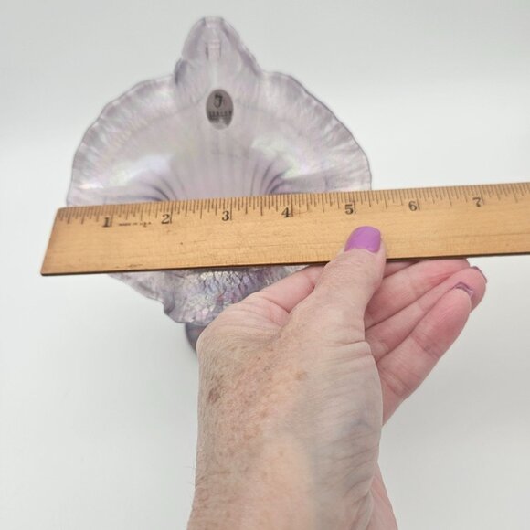 Fenton Lavender Purple Iridescent Crackle Jack in the Pulpit Vase - Picture 8 of 9